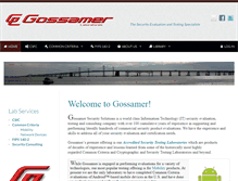 Tablet Screenshot of gossamersec.com
